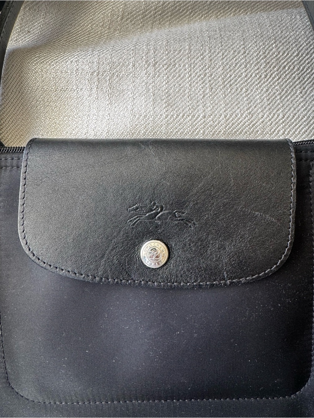 Longchamp LE PLIAGE ONE M TOTE BAG Black Canvas - Picture 11 of 14
